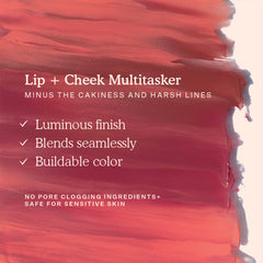 BeachPlease Rosy Nude on lips providing natural tint