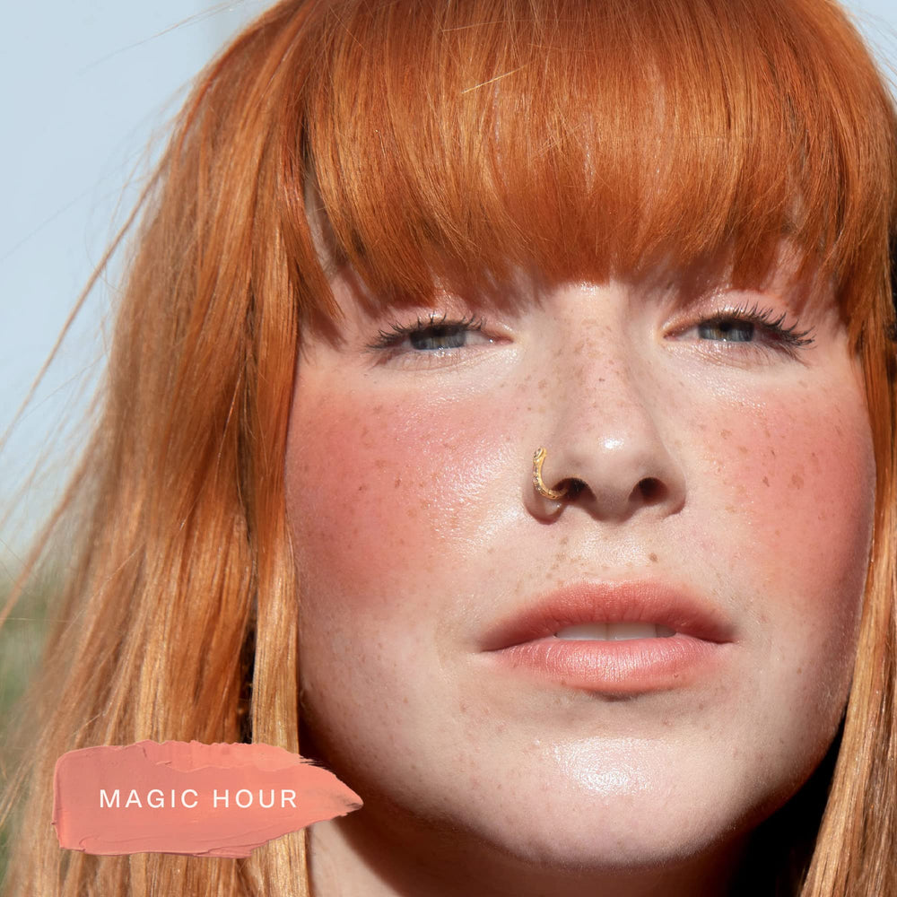 Application of BeachPlease Rosy Nude for bolder color