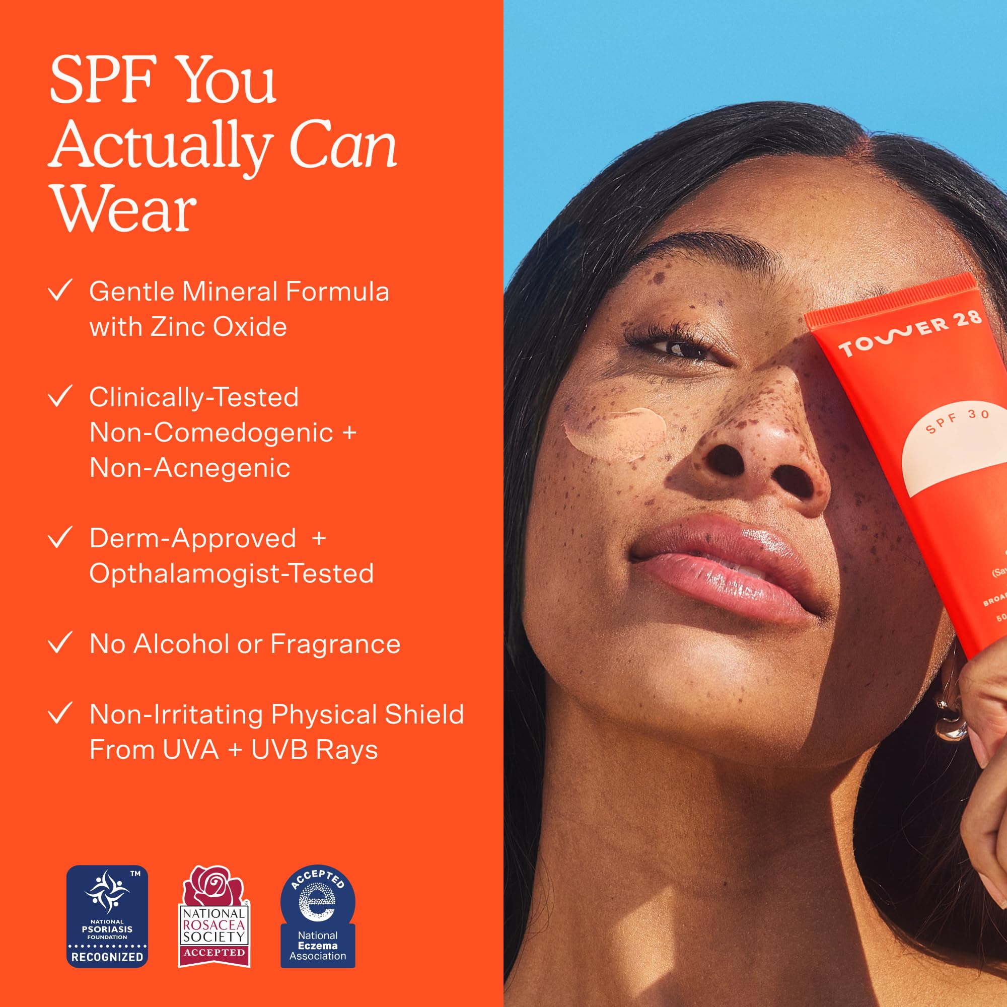 Tower 28 SOS Faceguard makeup-friendly formula that layers without pilling
