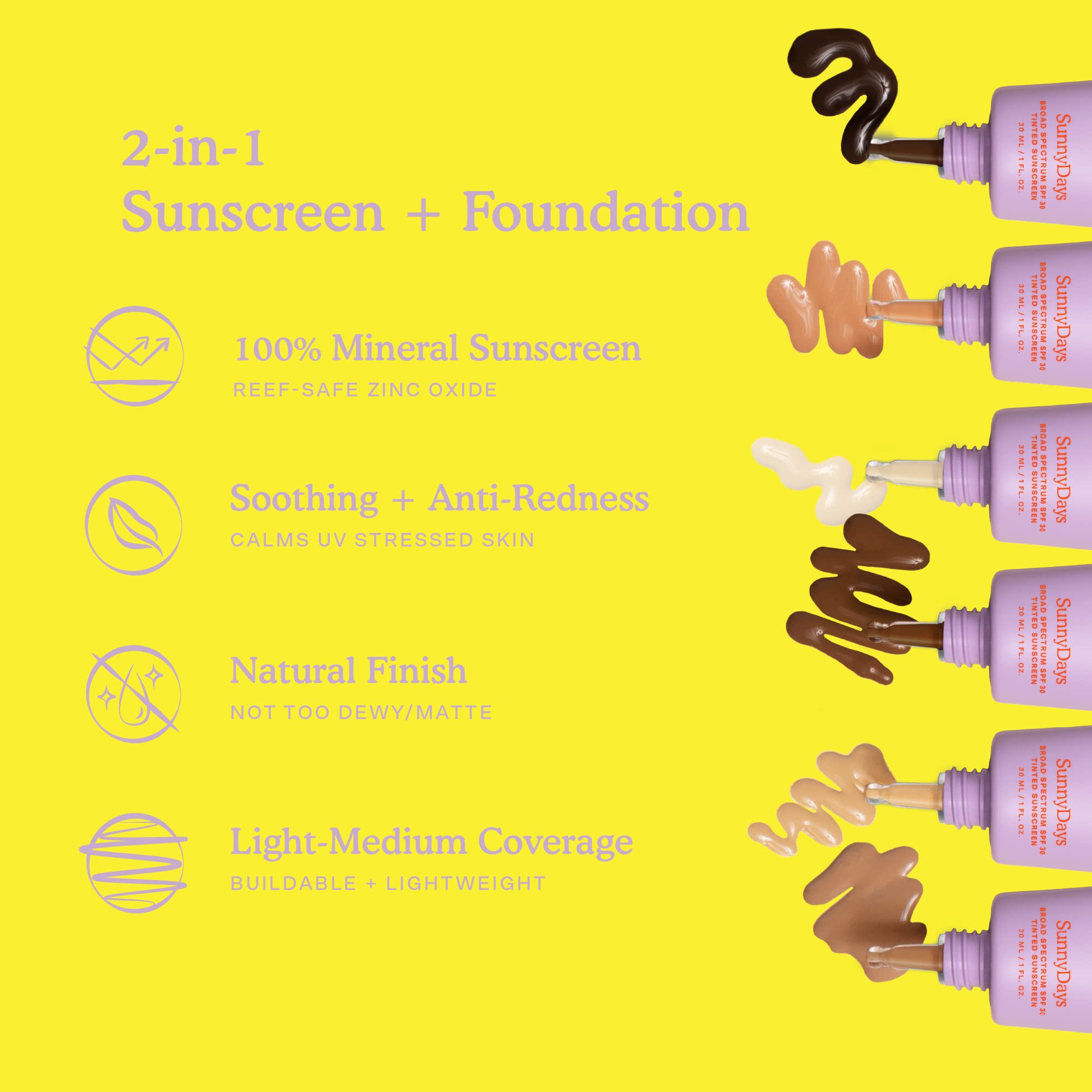 Tower 28 SunnyDays SPF 30 shade LARCHMONT light undertones for even tone.