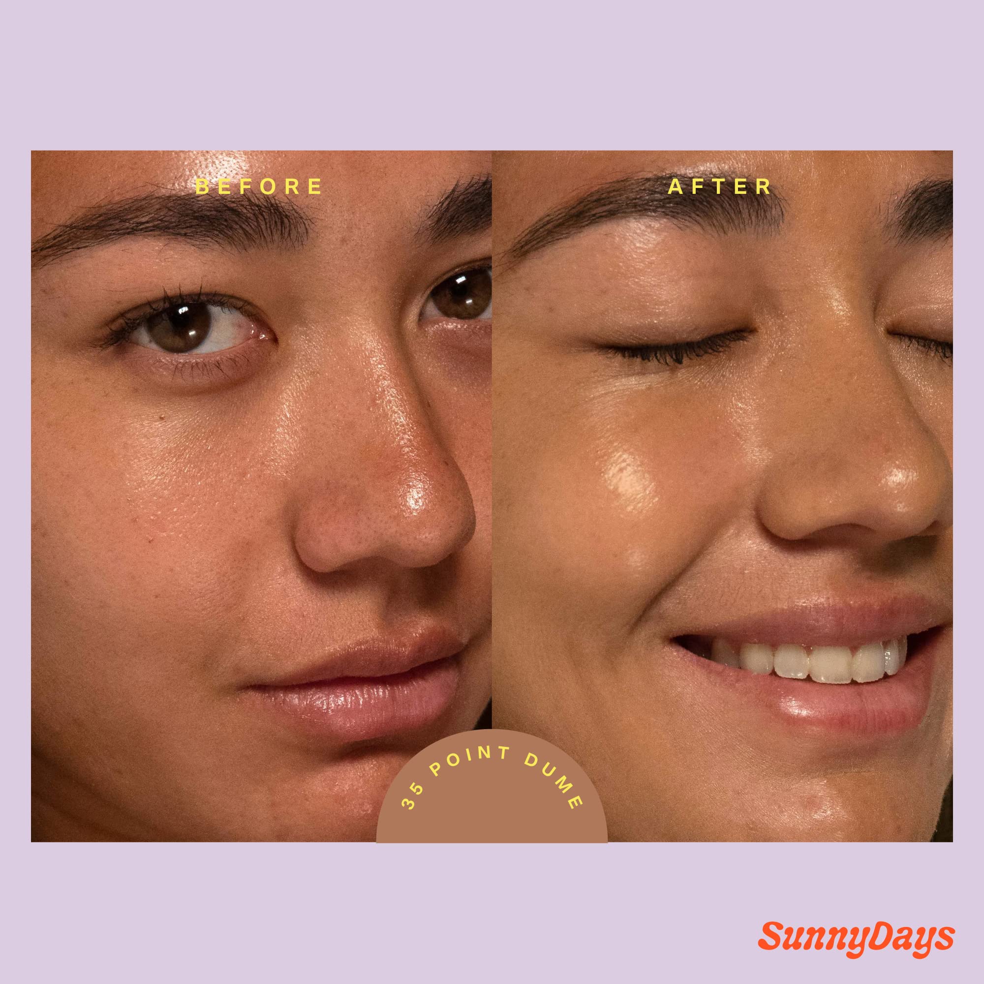 In-use shot shows a non-greasy feel suitable for sensitive skin