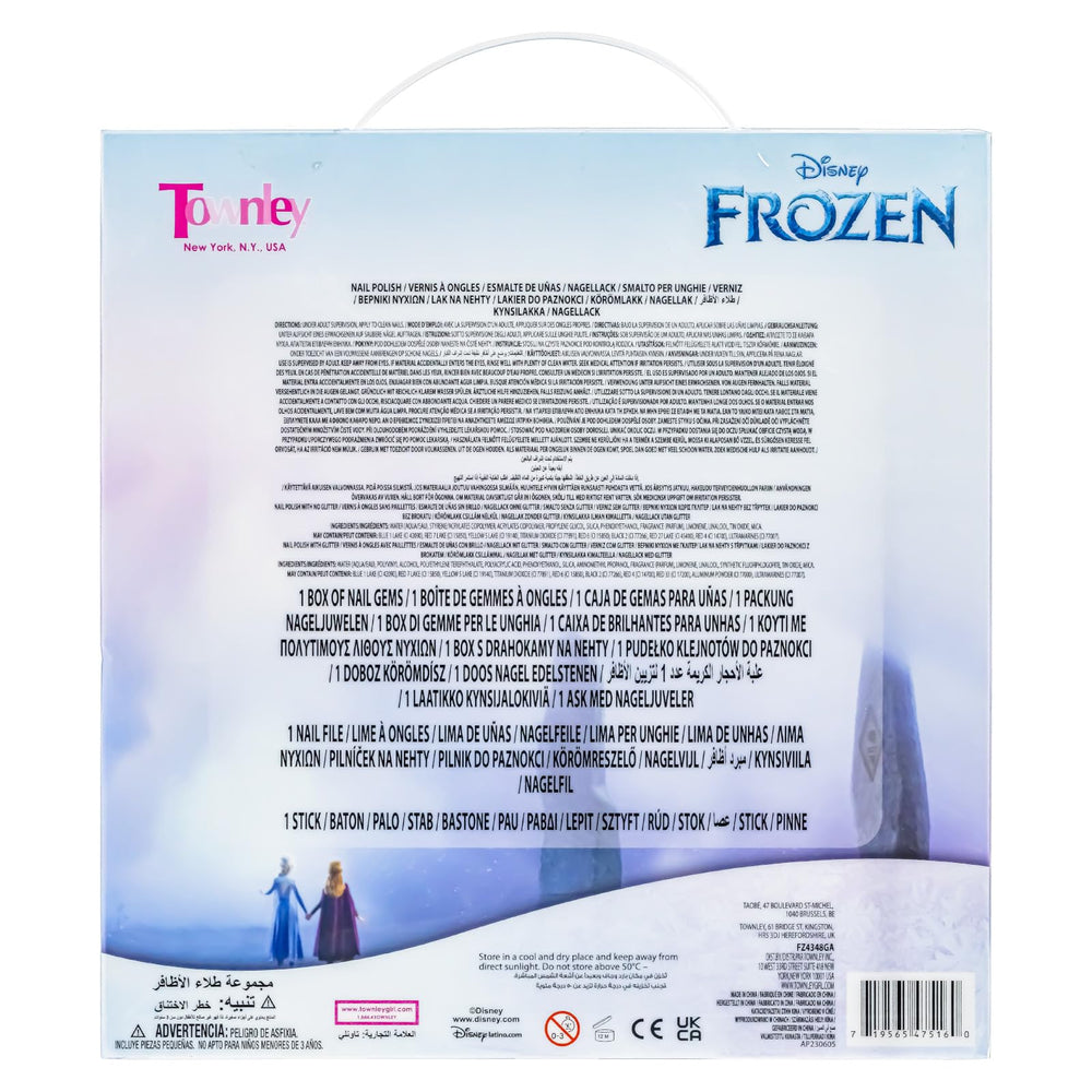 Townley Girl Disney Frozen packaging image highlights the 18-piece set for gifting.