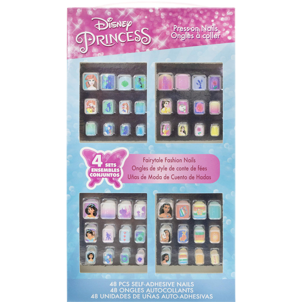 Townley Girl Disney Princess 48-pcs nails set for colorful party nail looks