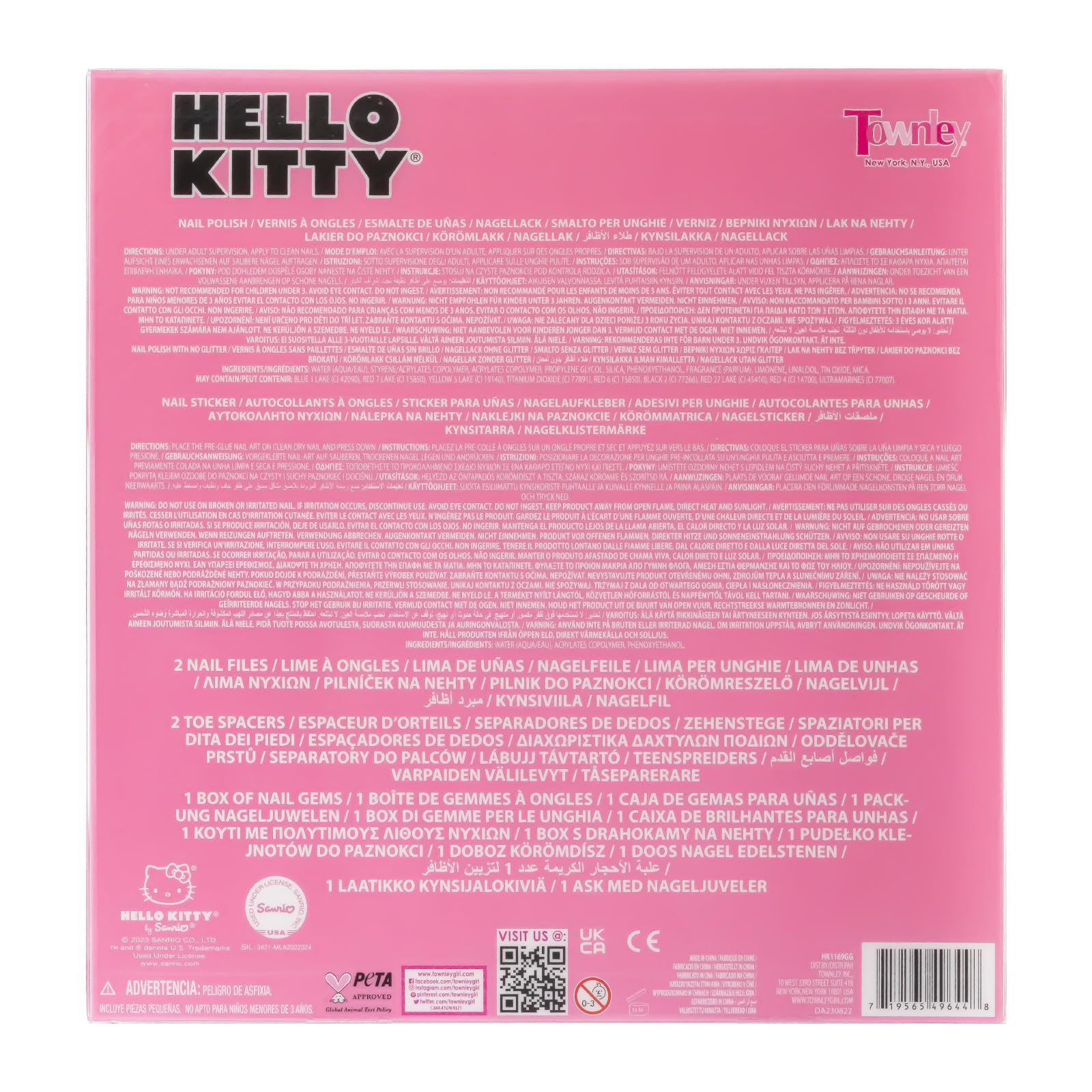 Townley Girl Hello Kitty nail polish set is great for dress-up and party activities.
