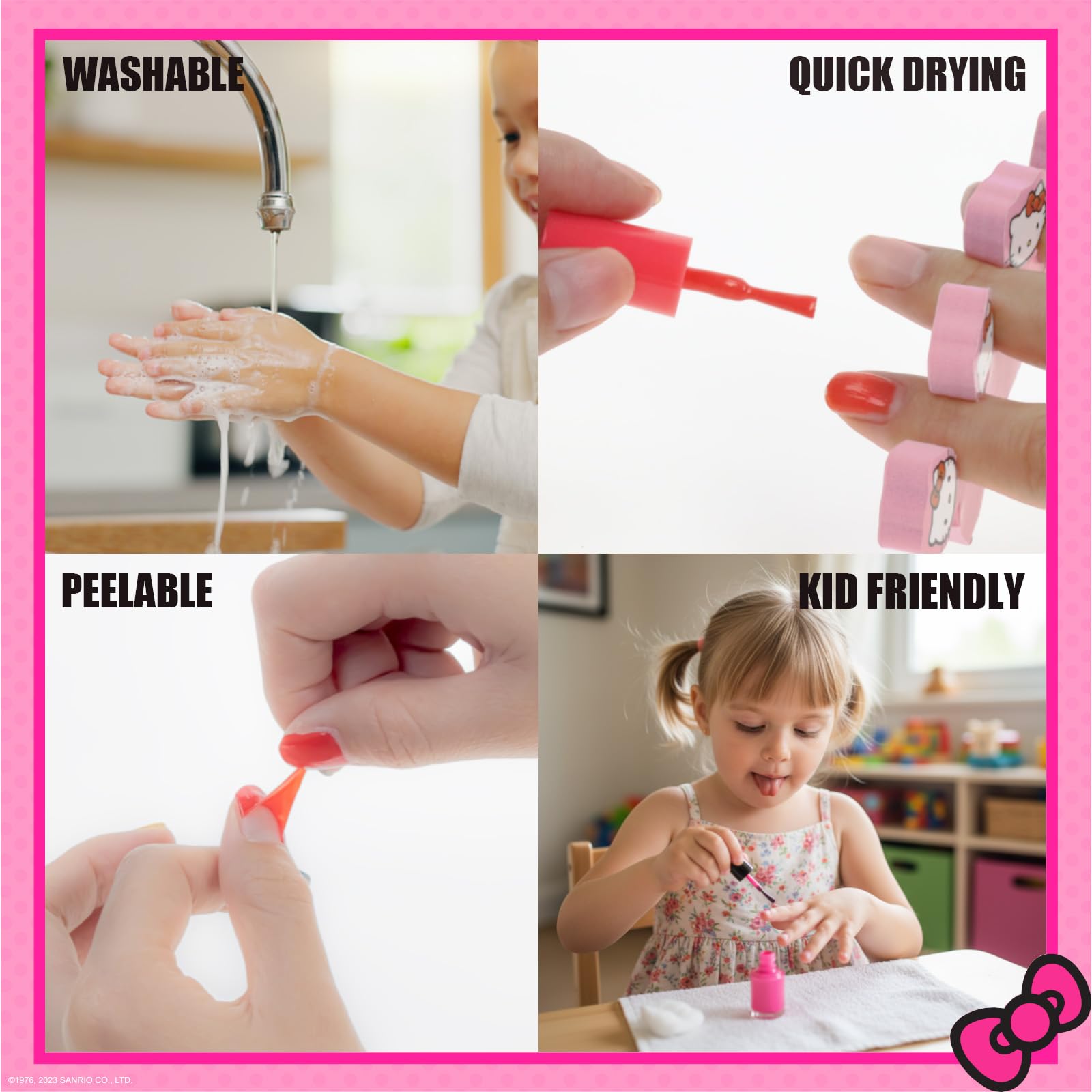 Townley Girl Hello Kitty nail polish set includes two nail files for shaping nails.
