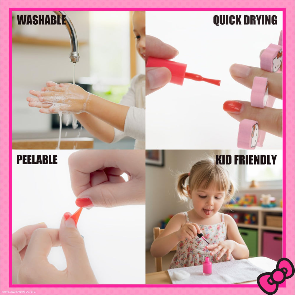 Townley Girl Hello Kitty nail polish set includes two nail files for shaping nails.