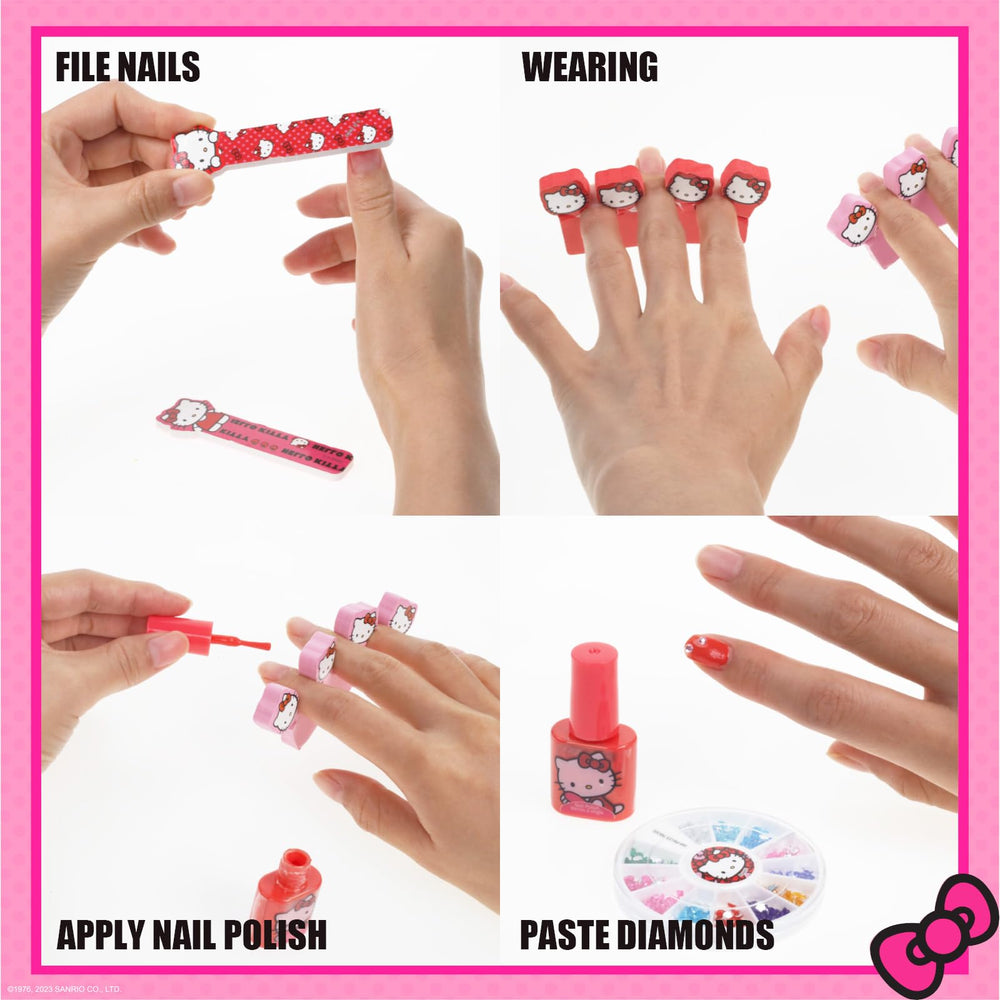 Townley Girl Hello Kitty nail polish set with toe spacers for playful pedicures.