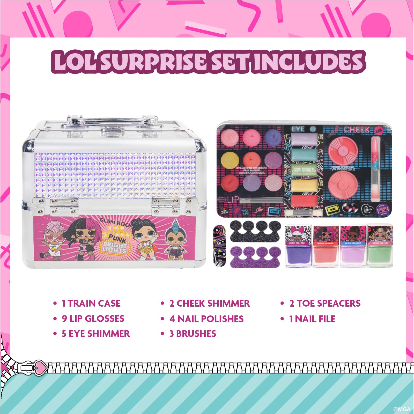 Townley Girl L.O.L. nail polishes provide colorful finish for pretend manicures.
