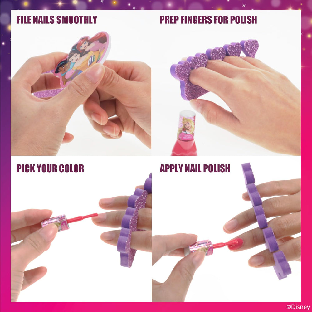 Townley Girl toe spacers aid precise pedicure play for kids.