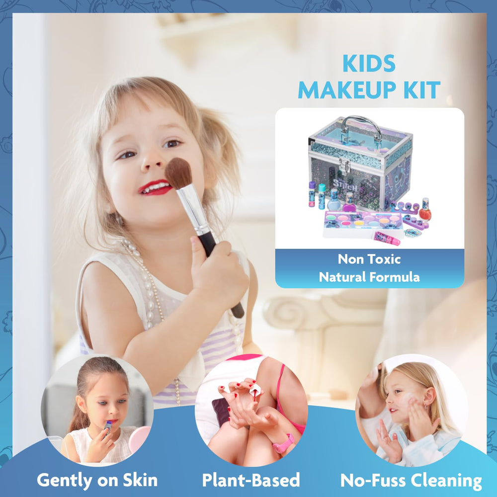Townley Girl Stitch Train Case eye shimmers and cheek shimmers included