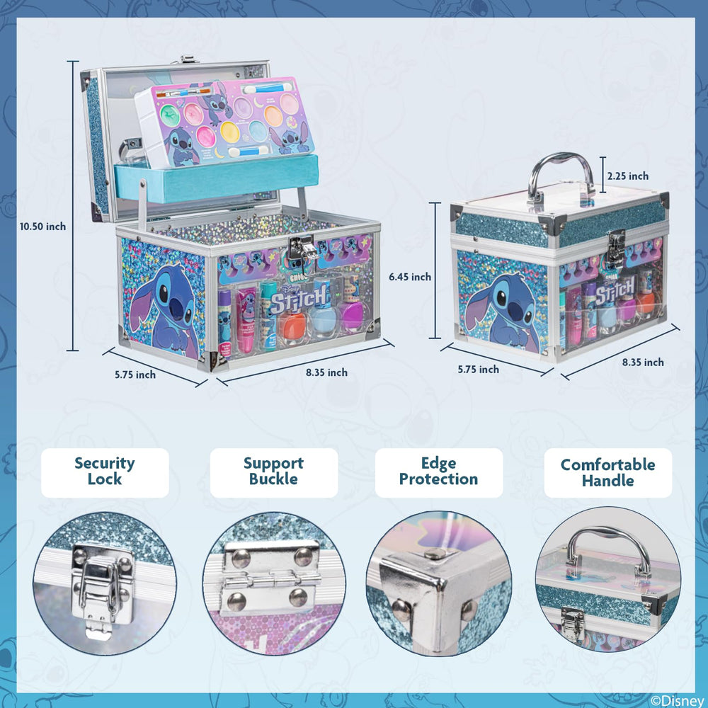 Townley Girl Stitch Train Case lip balms cherry and bubble gum