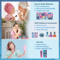 Townley Girl Stitch Train Case with nail polishes and bubble gum scent