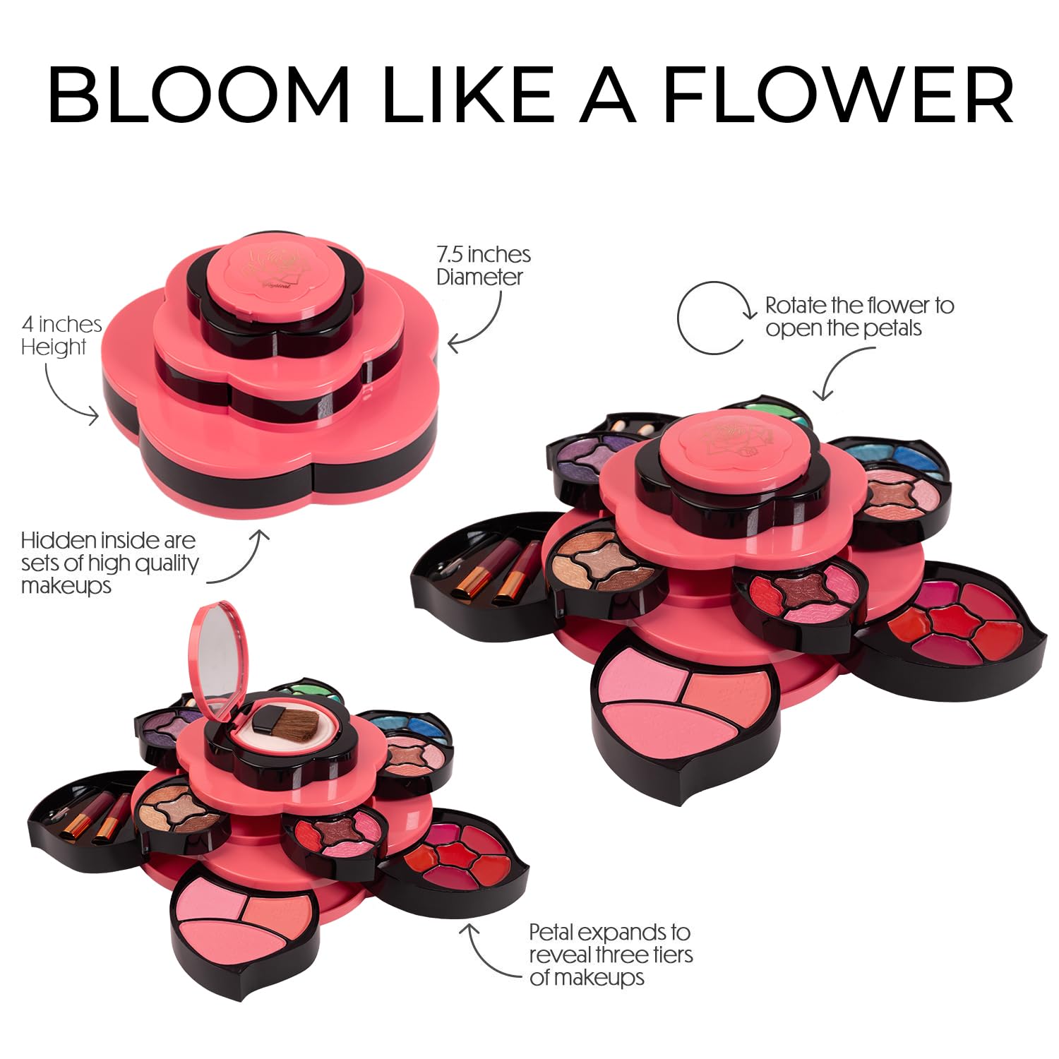 Toysical 40-color-eyeshadow-array image showcases versatile shades for daily or cosplay looks.