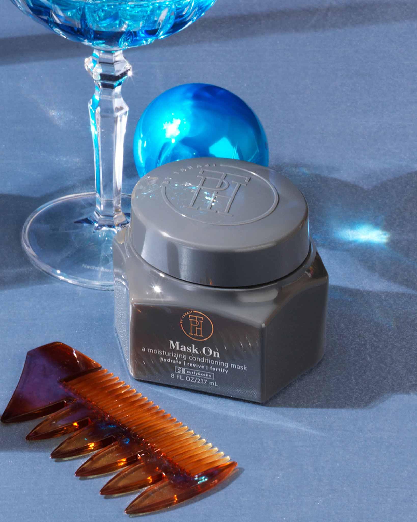 TPH by Taraji Mask On Conditioning Hair Mask open jar routine shot