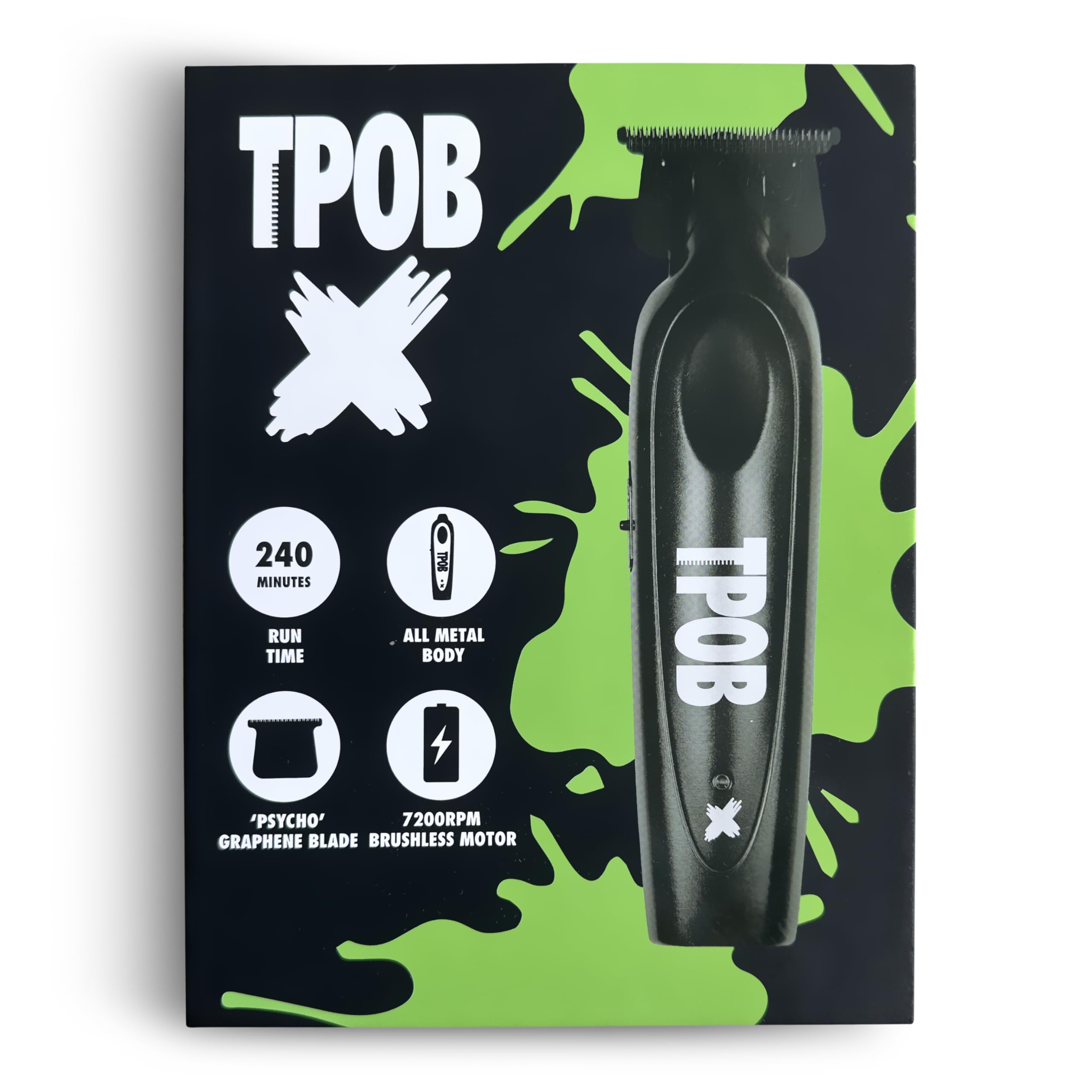 TPOB cordless rechargeable trimmer in use for flexible grooming sessions.