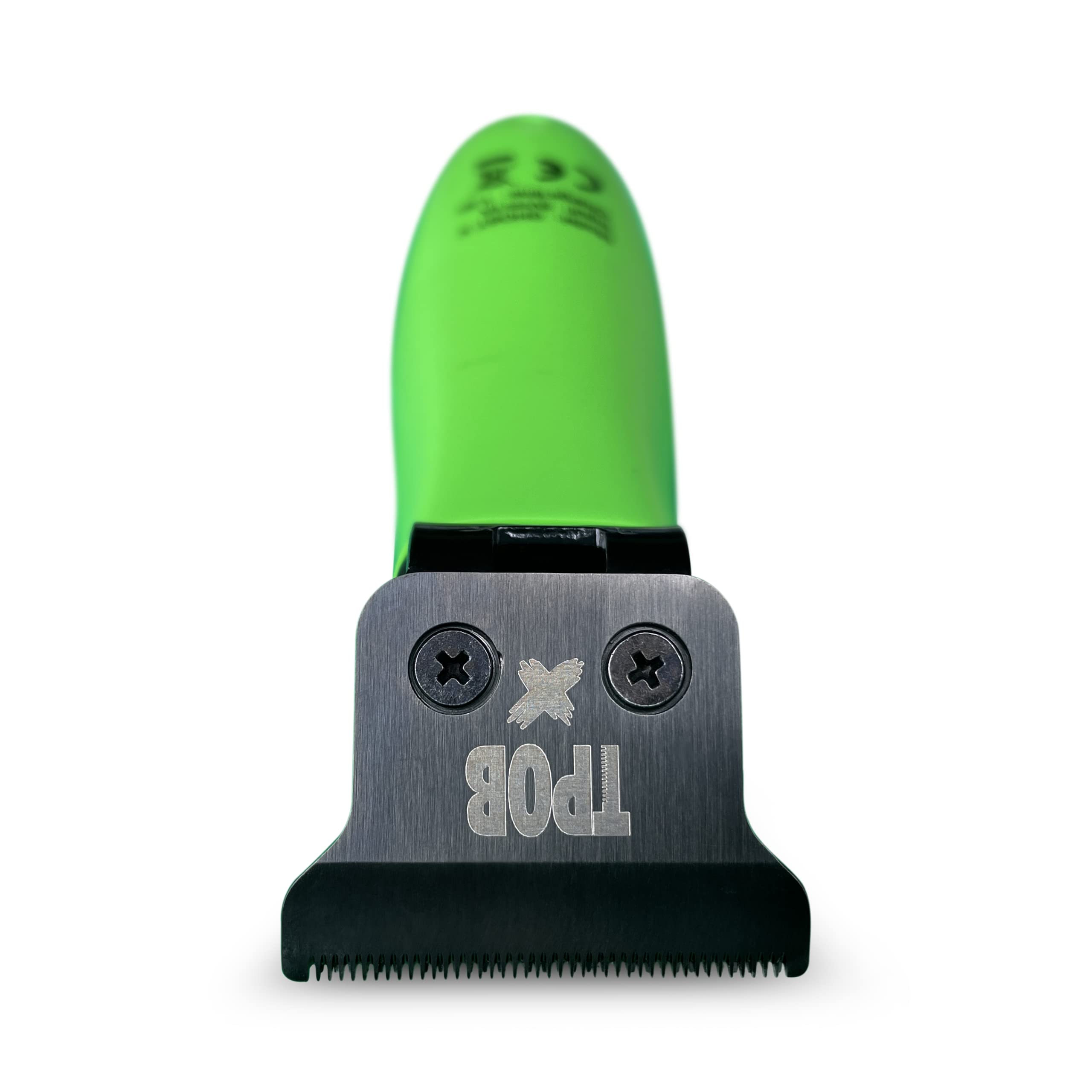 TPOB Ghost X ergonomic handle close-up for extended grooming sessions.
