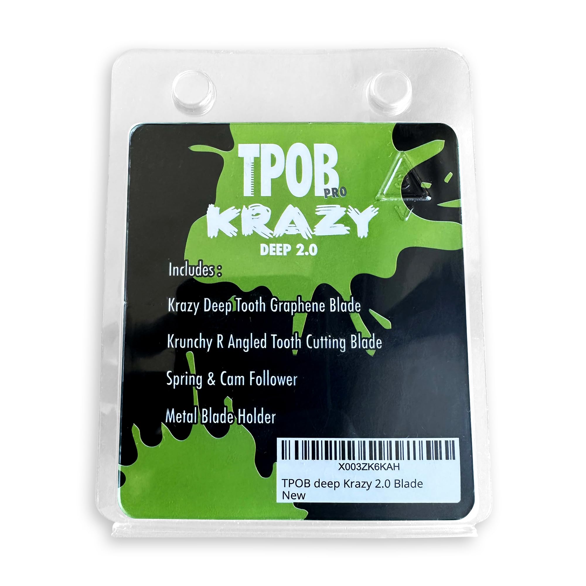 TPOB Krazy Deep 2.0 blades installed in a clipper for efficient trimming