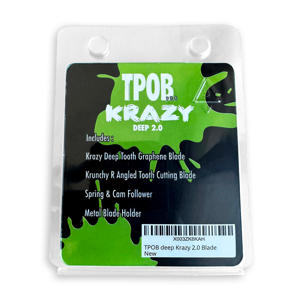 TPOB Krazy Deep 2.0 blades installed in a clipper for efficient trimming