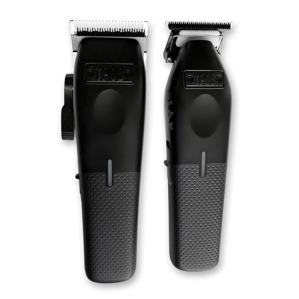 TPOB Mini Play Professional Hair Clippers black front view for precise fades
