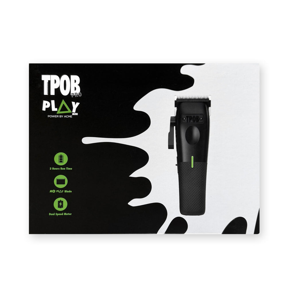 TPOB Mini Play USB-C port enables fast charging for on-the-go grooming.