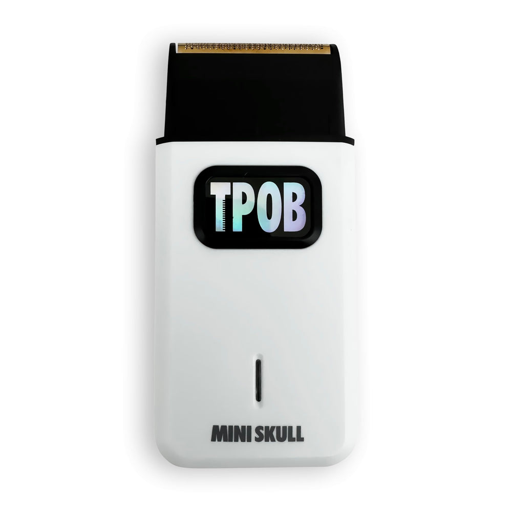 TPOB Mini Skull Single Shaver pocket-front view for quick on-the-go grooming