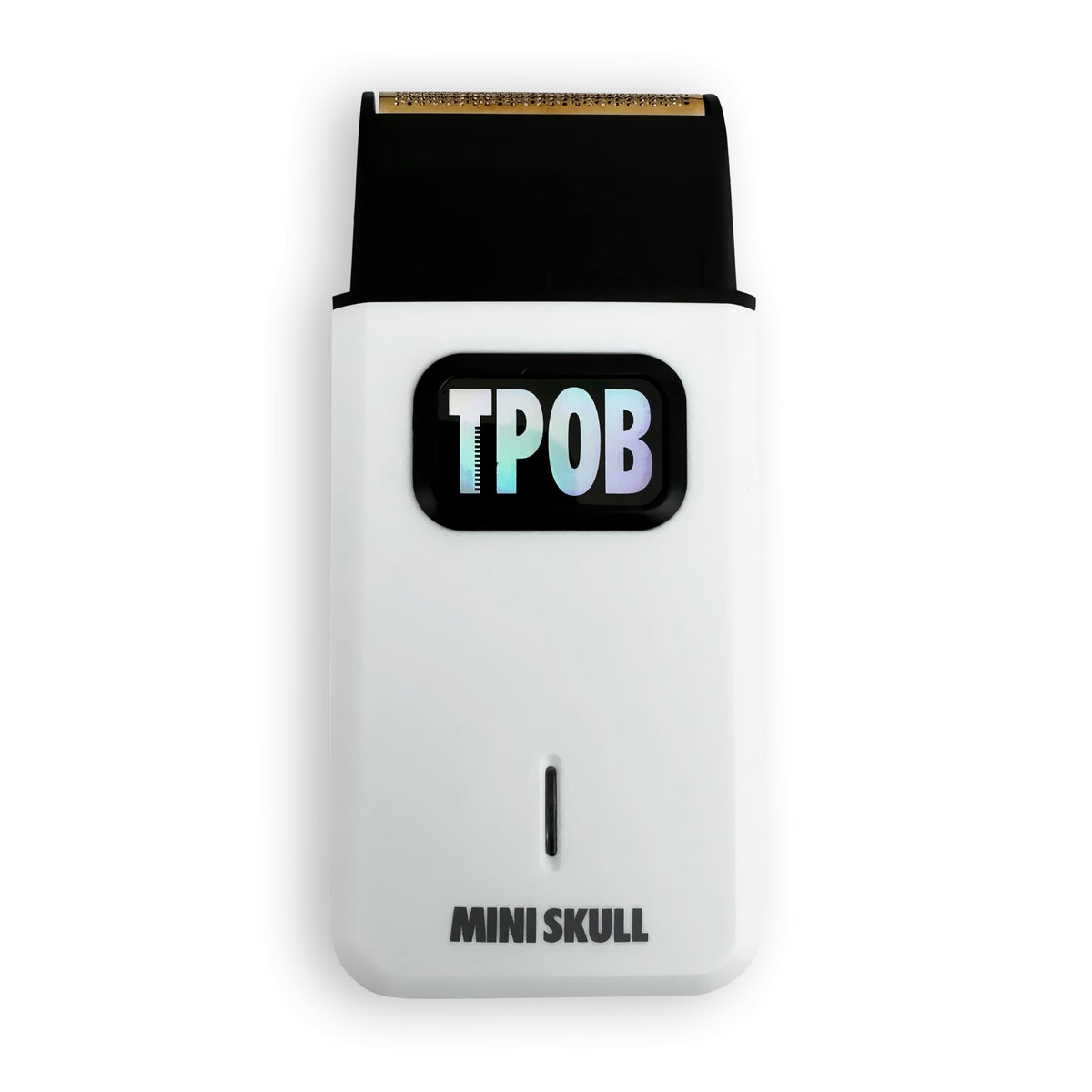 TPOB Mini Skull Single Shaver pocket-front view for quick on-the-go grooming
