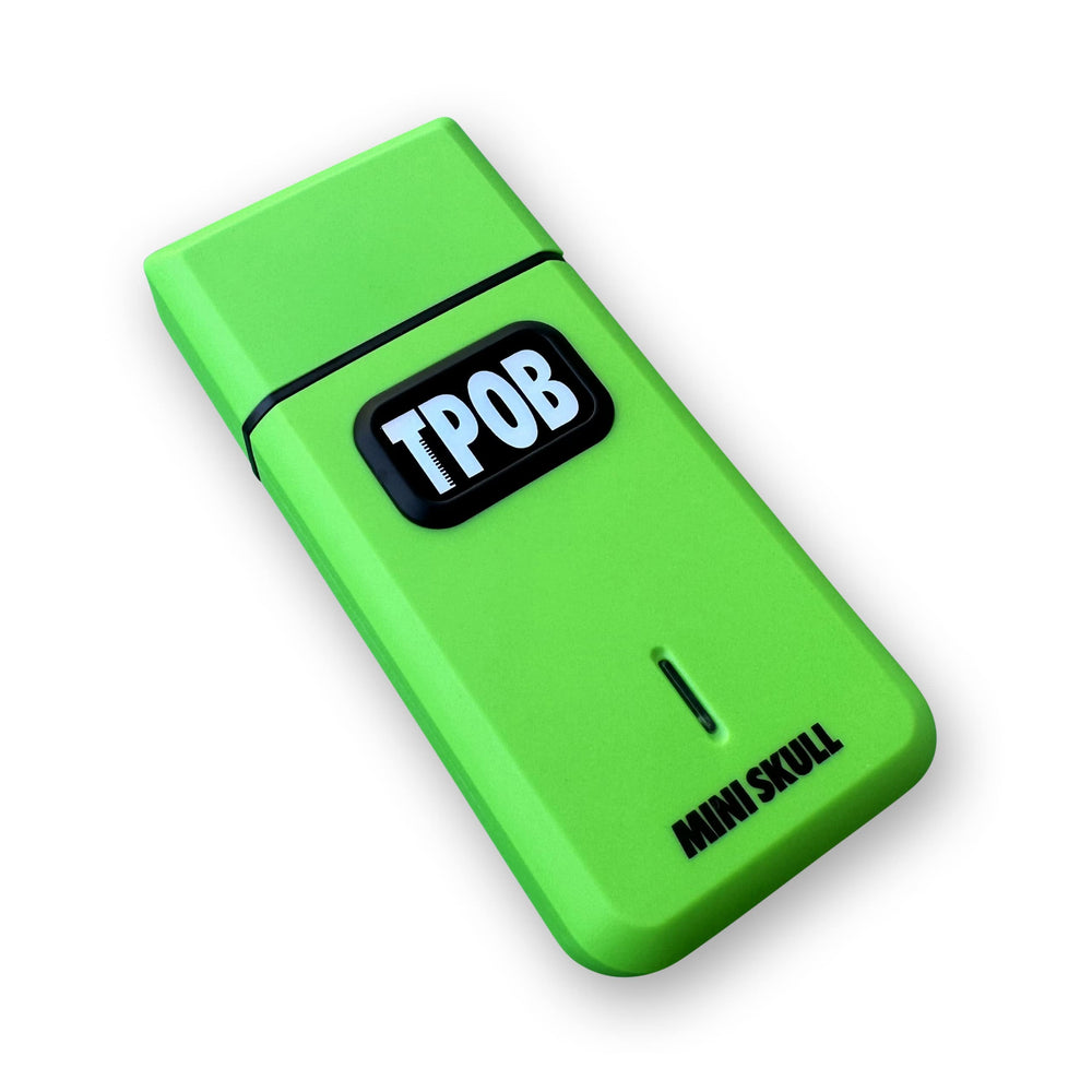 TPOB Mini Skull Single Shaver slime color finish for bold grooming style.
