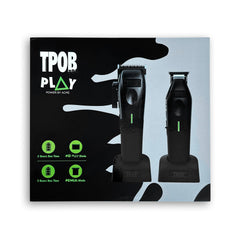 TPOB Play barber clipper side view with rubber grips for comfortable sessions