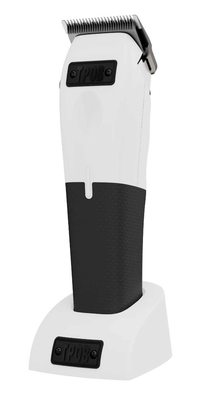 TPOB Play Barber Clippers oil reservoirs illustrate easy blade lubrication for smoother cuts.
