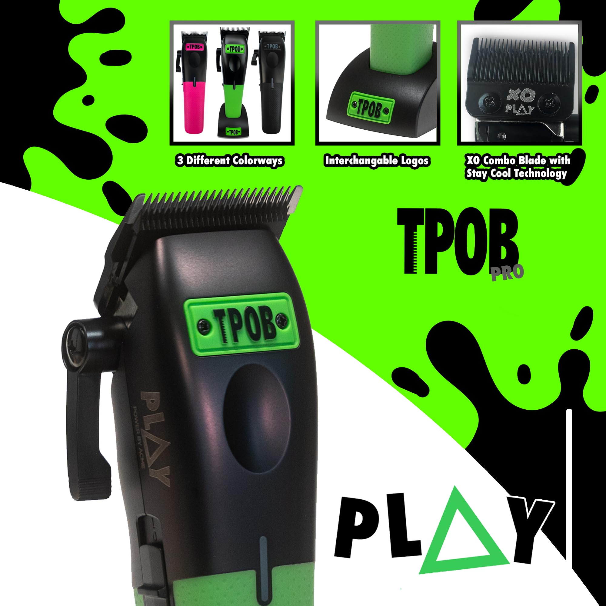 TPOB Play interchangeable rubber grips for color customization