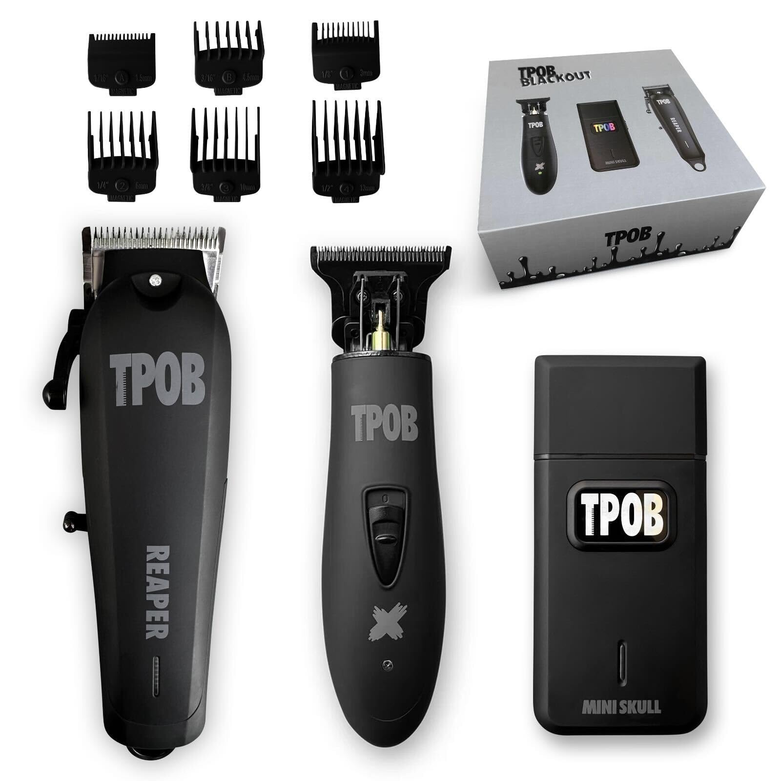 TPOB Slime 2 Black clipper motor close-up highlighting power for fast fades