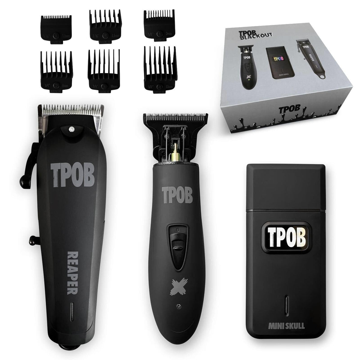 TPOB Slime 2 Black clipper motor close-up highlighting power for fast fades