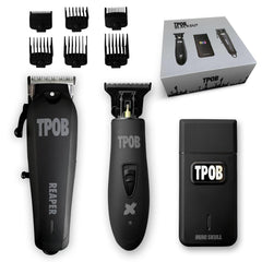 TPOB Slime 2 Black clipper motor close-up highlighting power for fast fades