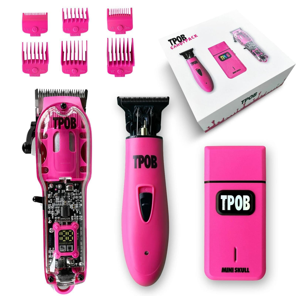 TPOB Slime 2 candy-pink clipper in action for precise fades