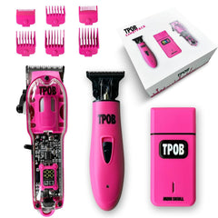 TPOB Slime 2 candy-pink clipper in action for precise fades