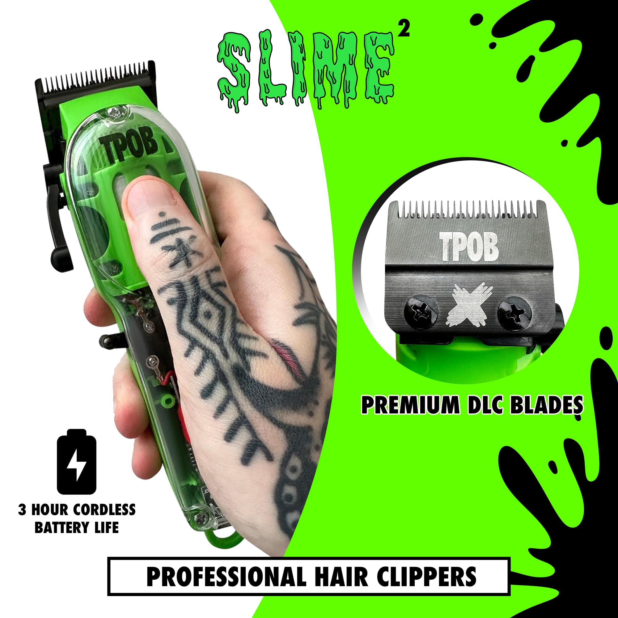TPOB Slime 2 X Fade Blade delivers precise fades and clean lines.