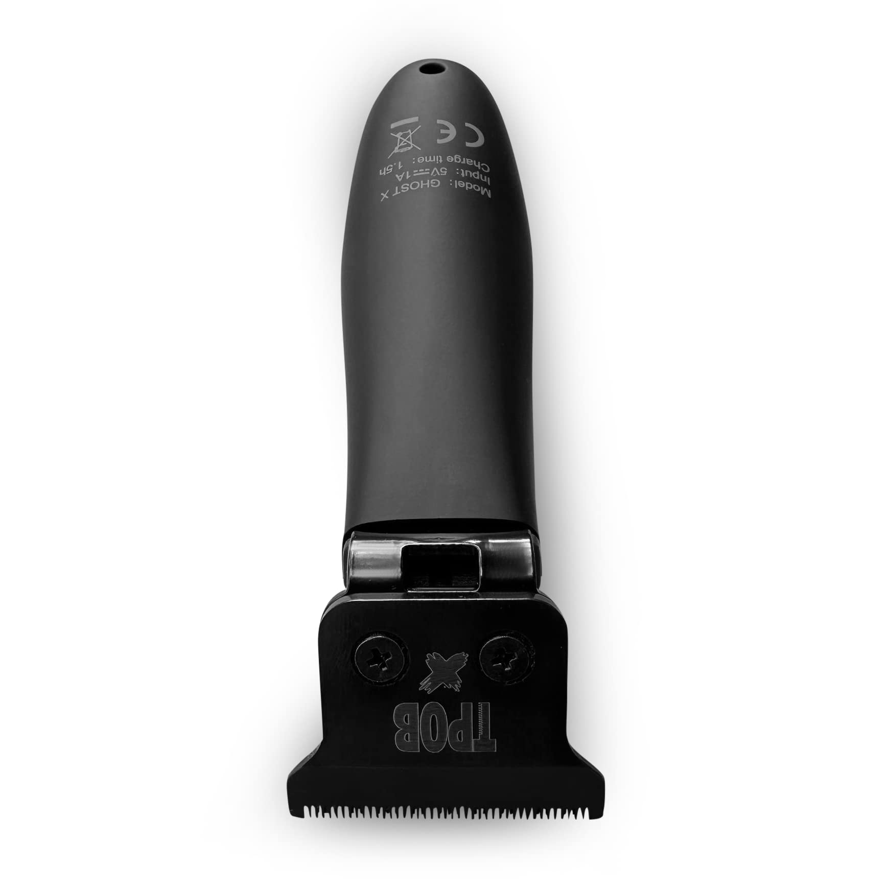 TPOB Ghost X cordless rechargeable design enables versatile, on-the-go grooming.