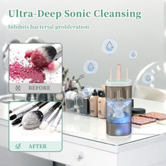 Tpsofy Electric Makeup Brush Cleaner Machine wide compatibility across brush types.