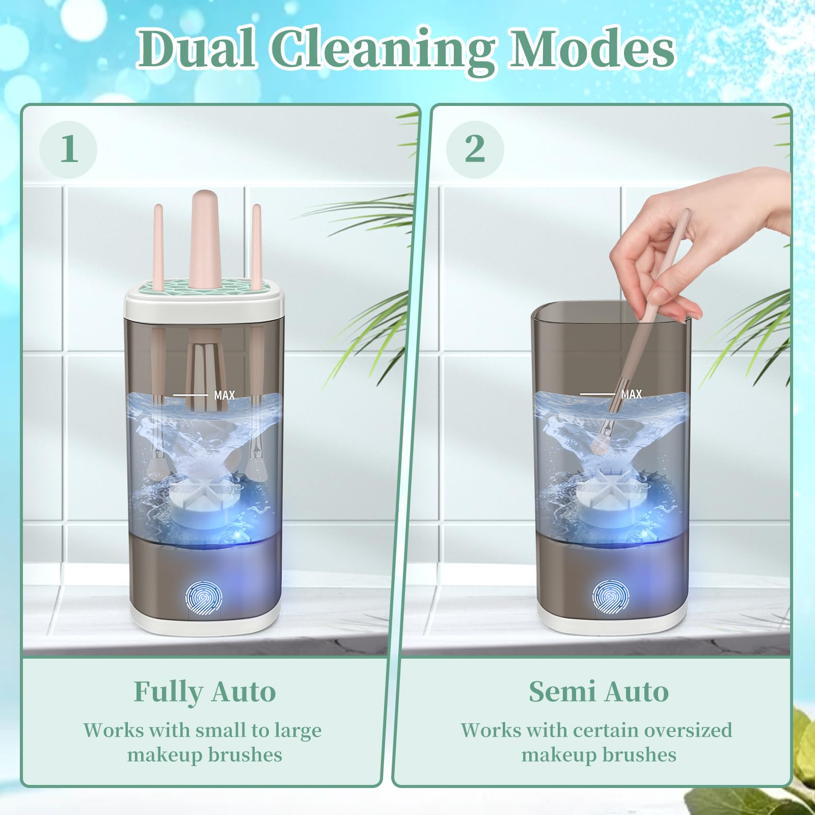 Tpsofy Electric Makeup Brush Cleaner Machine Type-C charging for easy power.