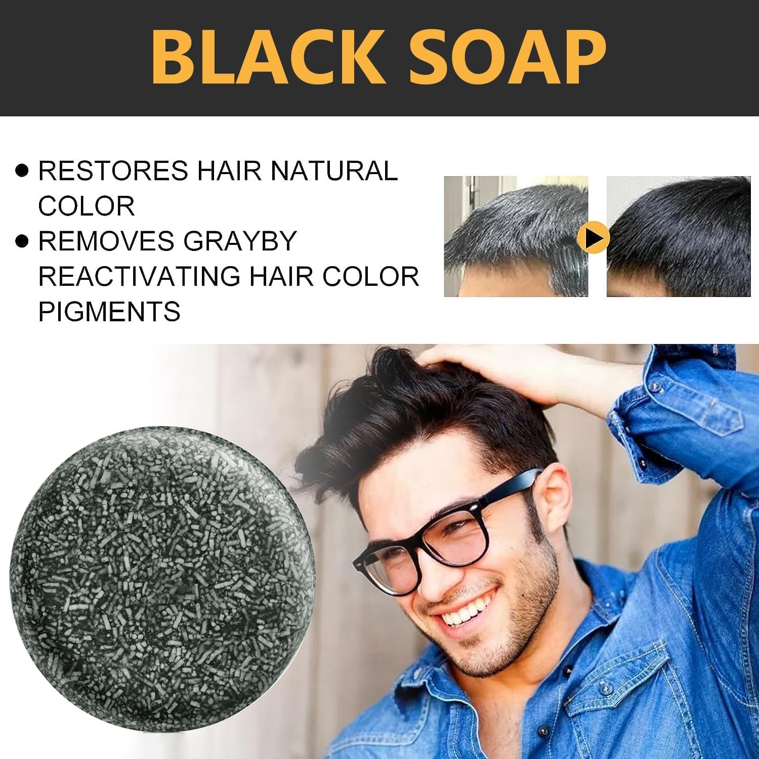 TPTAL Gray Hair Reverse Bar for daily-use on hair and beard care.