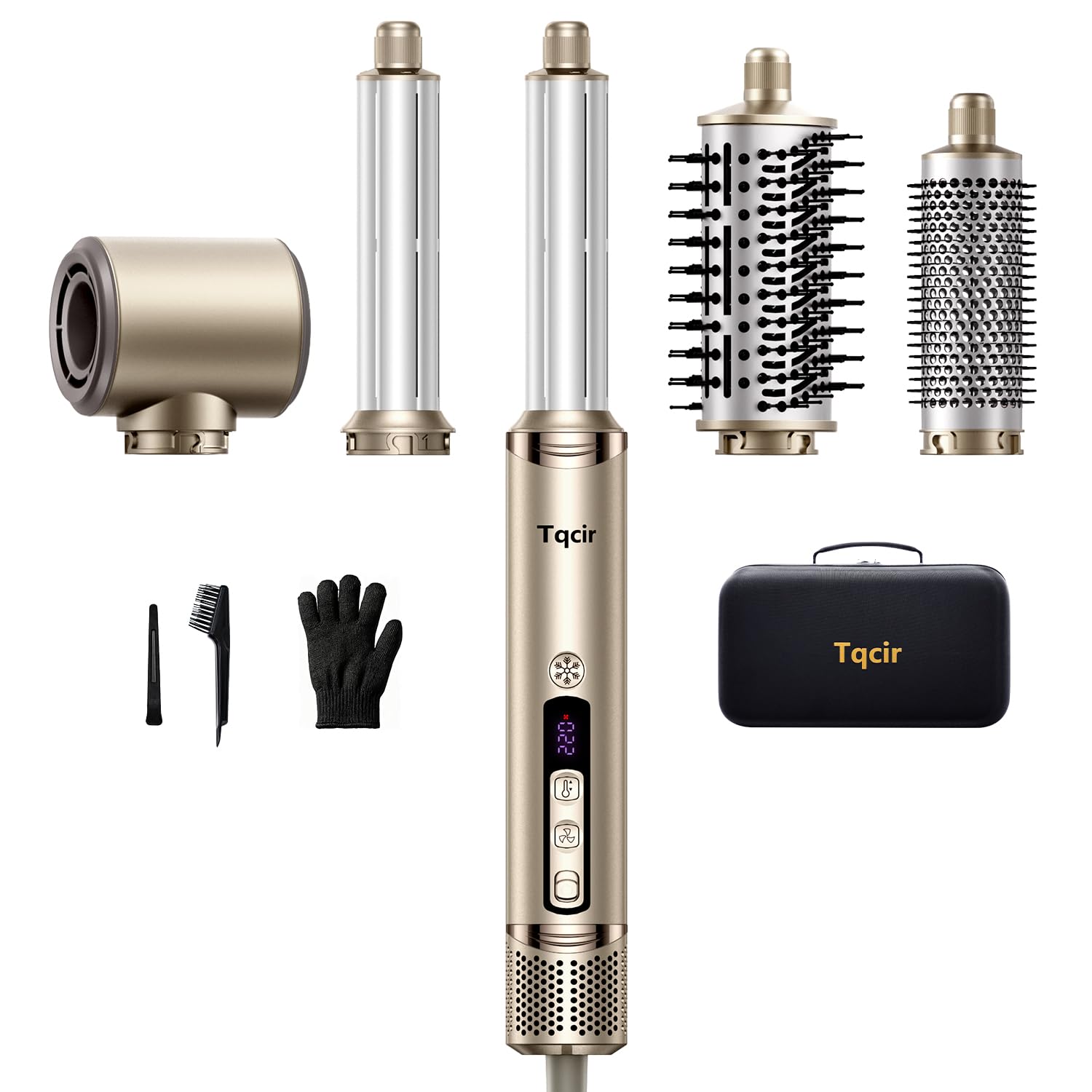 Tqcir 5-in-1 hair-styler-drying-process enables quick, even blow-dry.