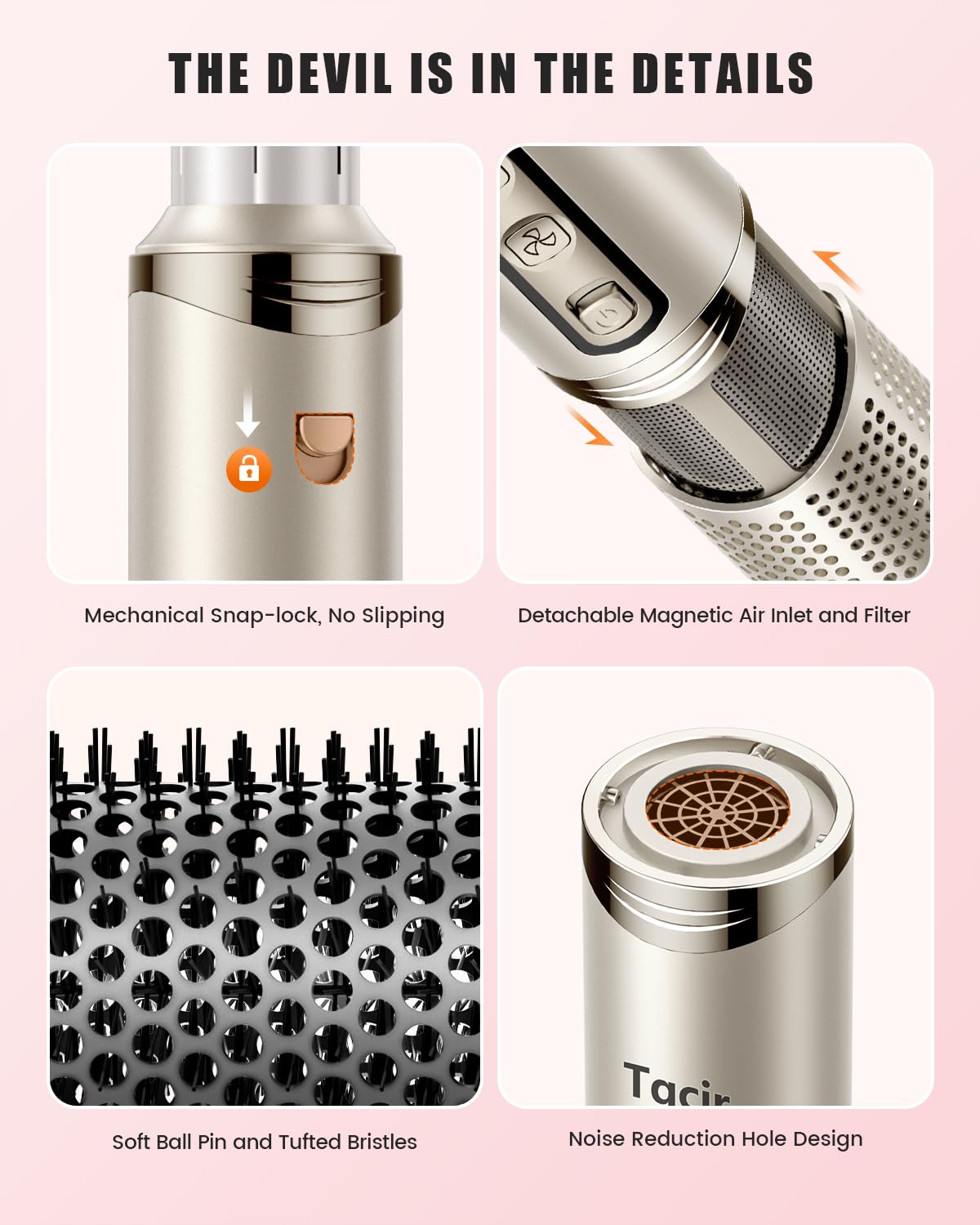 Tqcir anti-splash smoothing dryer reduces frizz for sleek looks