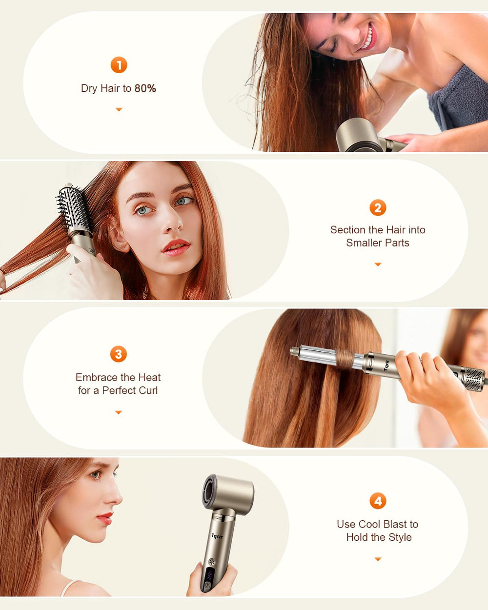 Tqcir complete-accessories-kit includes curlers, nozzle, brushes, gloves, and case.