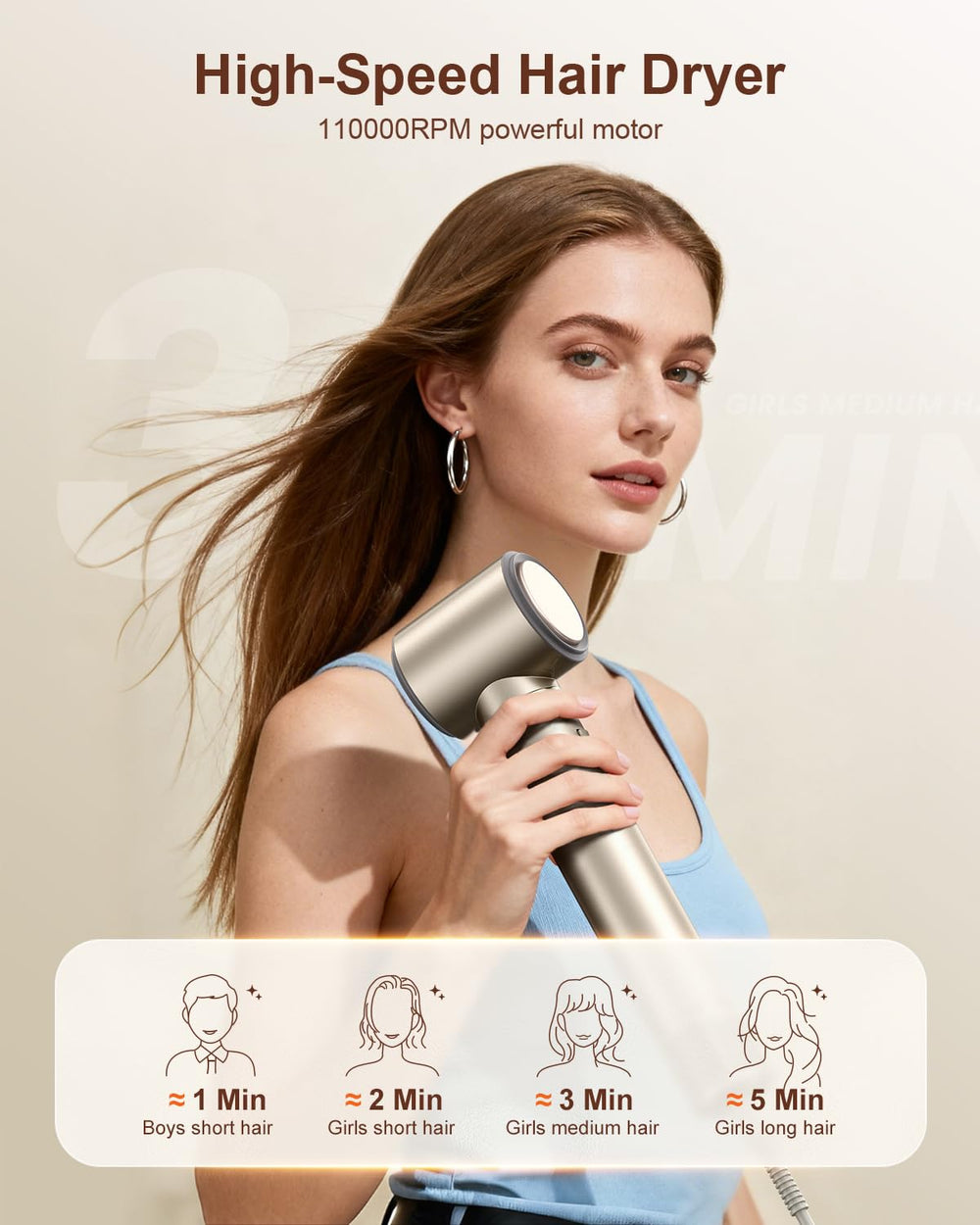 Tqcir quiet-noise-reduction-design ensures a calmer styling session.