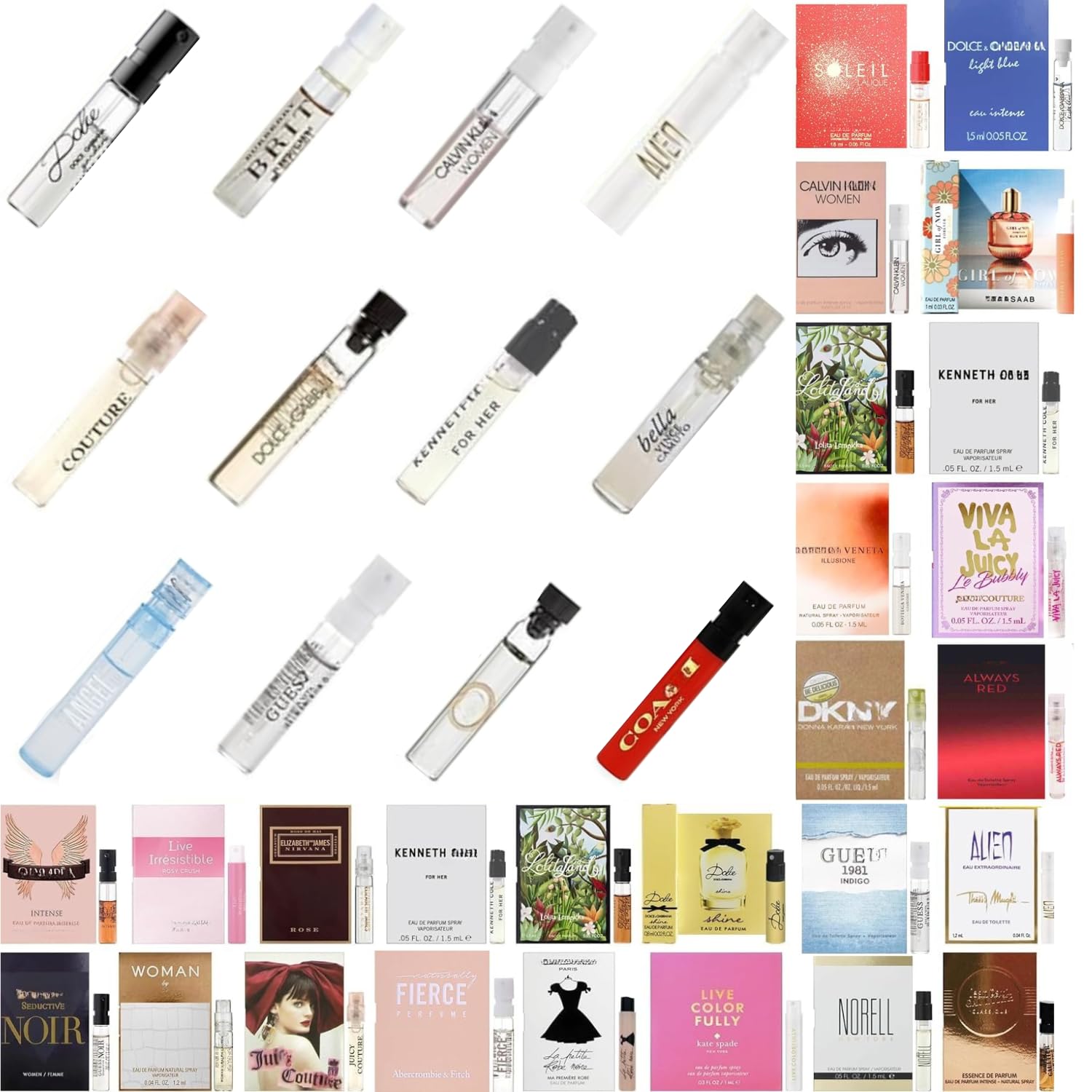 Tradeberry high-end designer perfume samples front view for travel exploration.