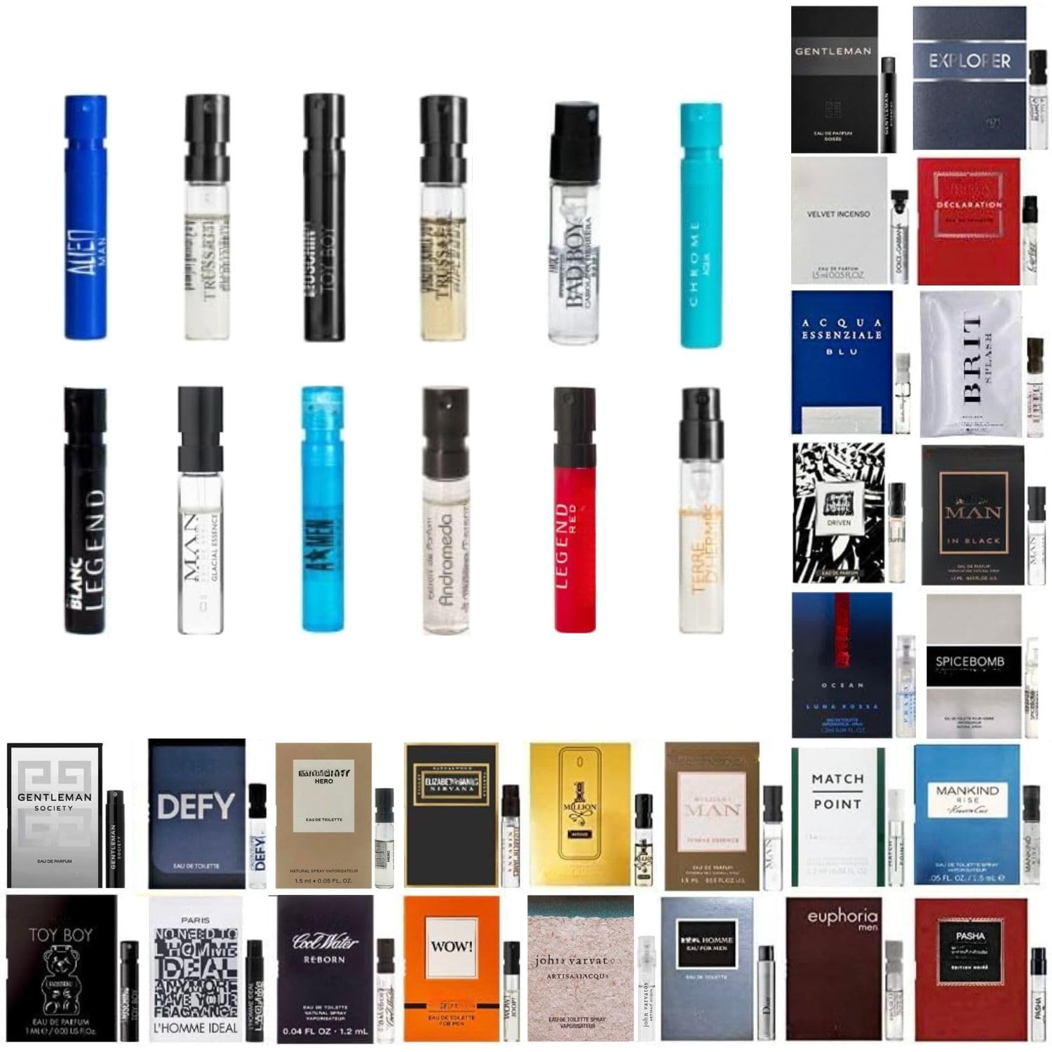 Tradeberry mens cologne sampler 12-pack with multiple designer scents for exploration