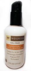 Trader Joe's Nourish Oil-Free Antioxidant Facial Moisturizer bottle front provides lightweight hydration.