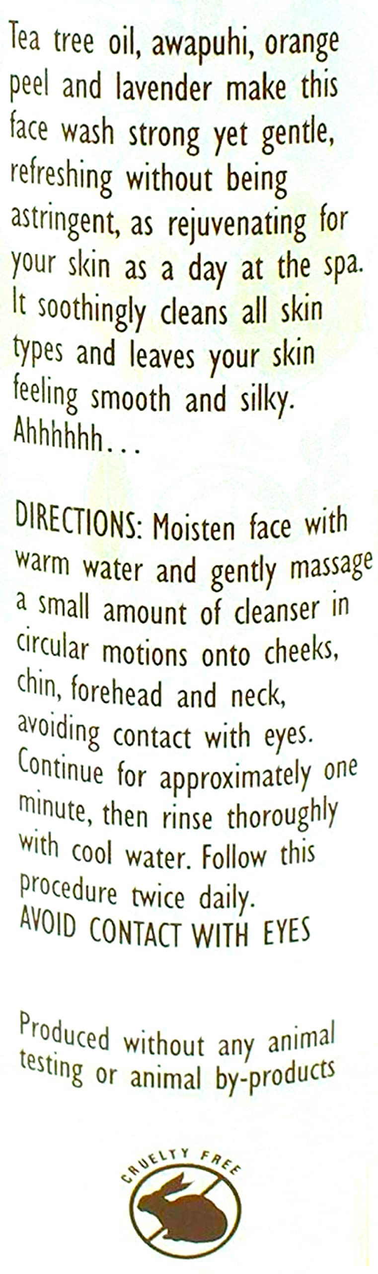 Trader Joe's Spa Face Wash showing rich lather for gentle cleansing