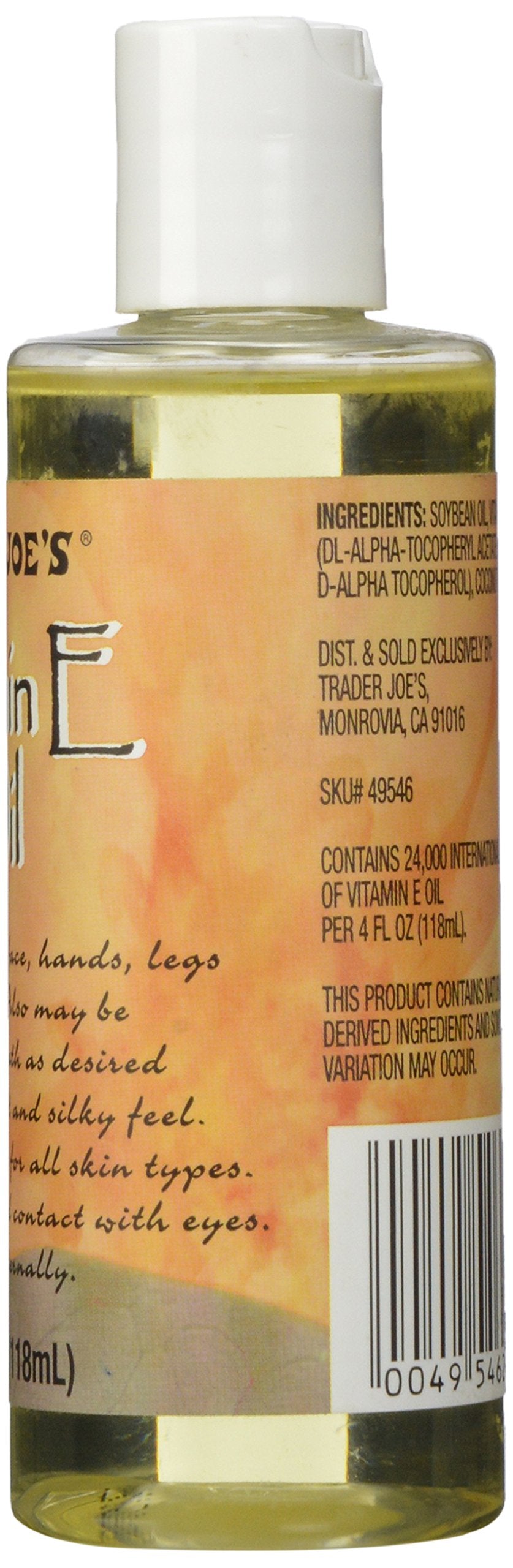Trader Joe's Vitamin Oil E in bath, creates silky, soft skin during soak.
