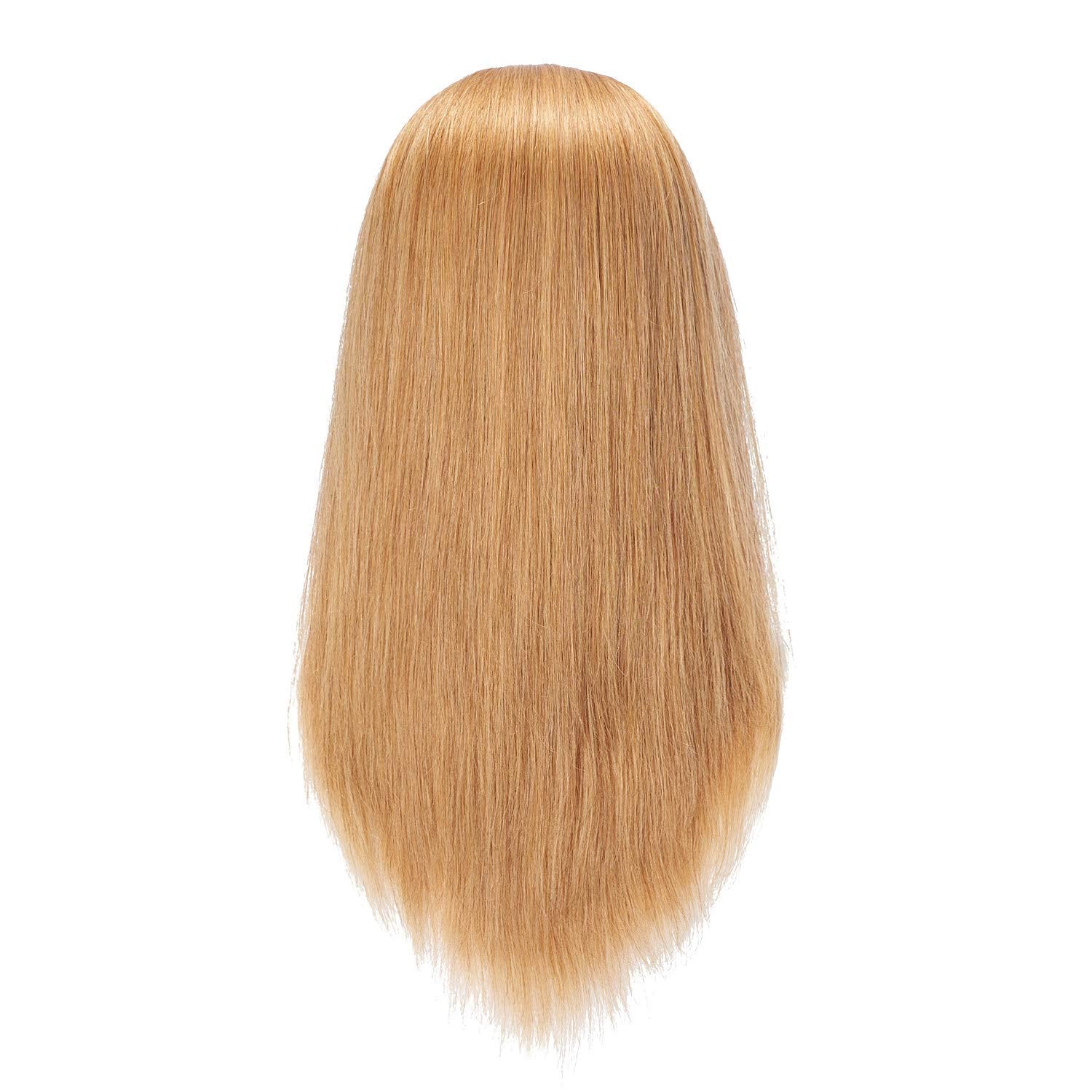 Training Head blonde mannequin head dyeing demo on natural-looking hair
